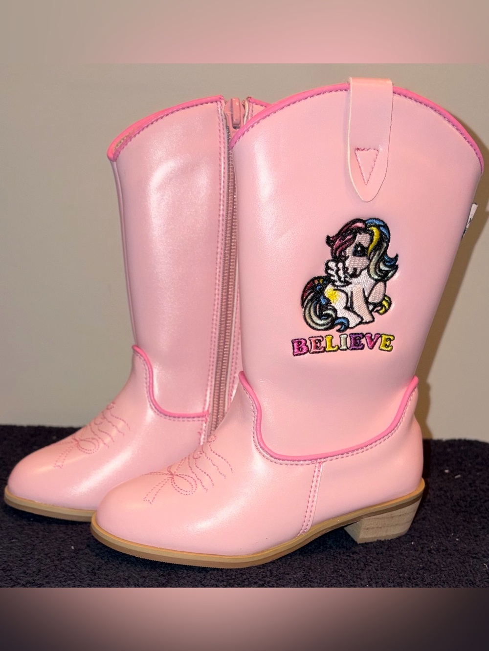 Lola & The Boys X My Little Pony pink cowgirl boots sz 26 (9.5) NWT